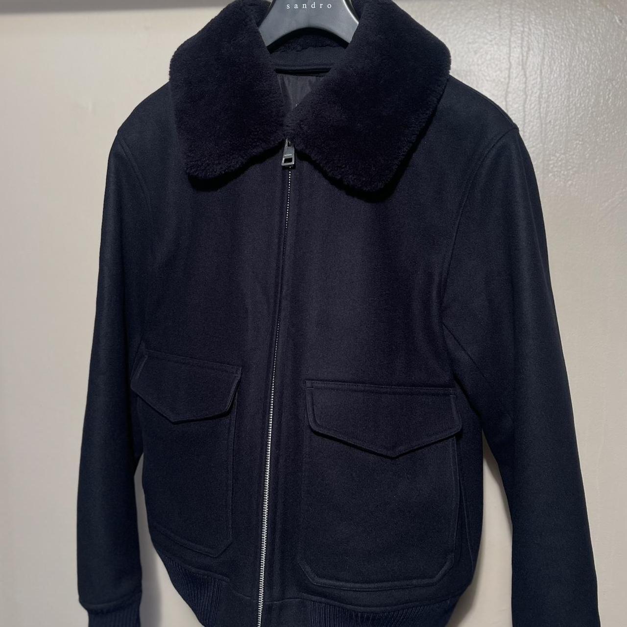 Black Sandro Blouson Aviateur Aviator Jacket Sandro Bomber Jacket