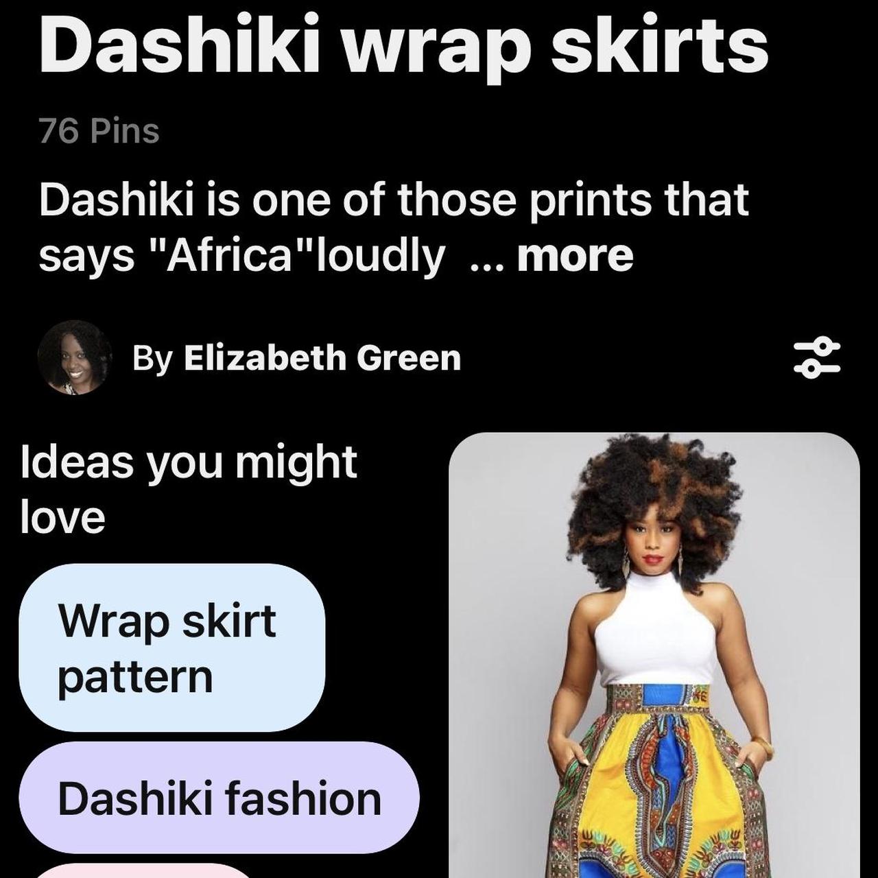 Kara Chic by NF - Dashiki Skirt 100% Cotton One | Depop