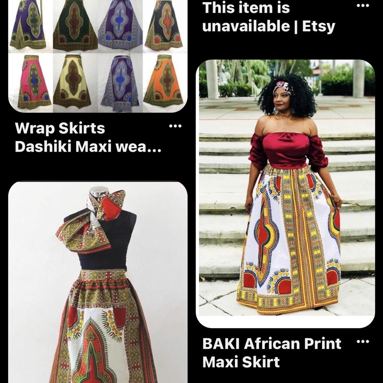 2025人気新作 Cotton 100% Skirt Dashiki - NF by Chic Kara One Depop | ワンピース