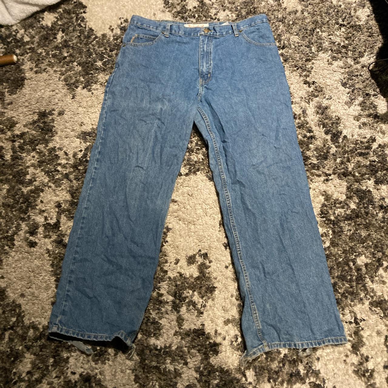 Timber pants with design - Depop