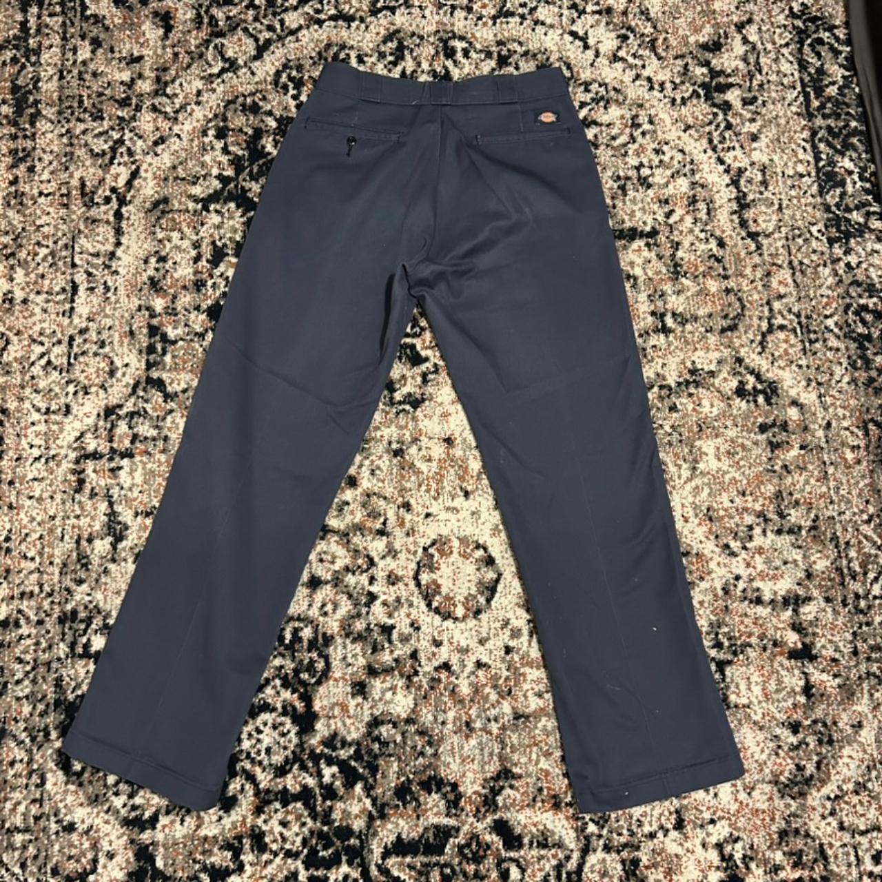 Dickies Men's Navy and Blue Trousers (2)