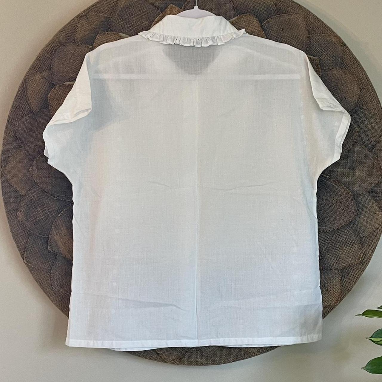 Orare Vintage White Eyelet Ruffled Collar... - Depop