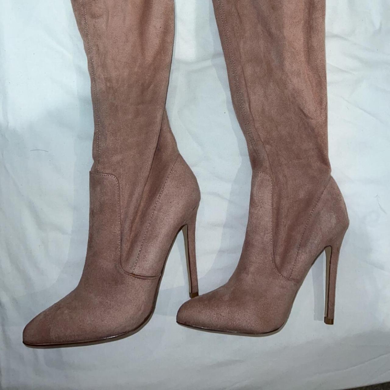 Missguided Pink Thigh High Boots New without tags... Depop