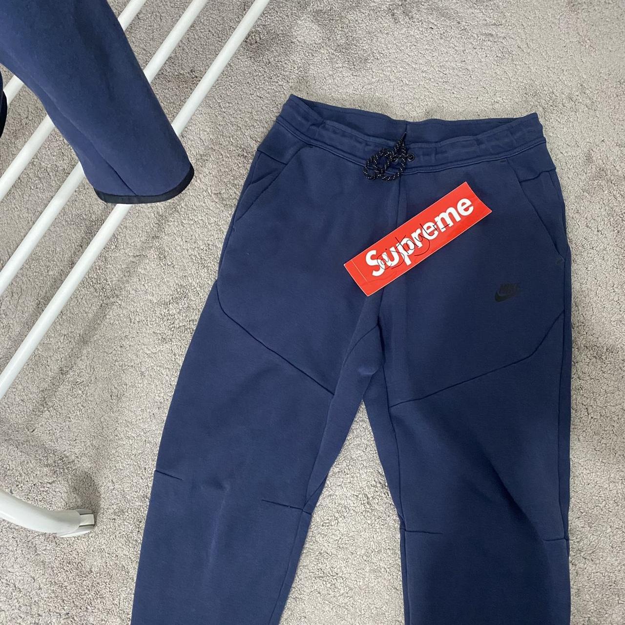 Nike Tech Fleece Navy Blue full tracksuit set Depop