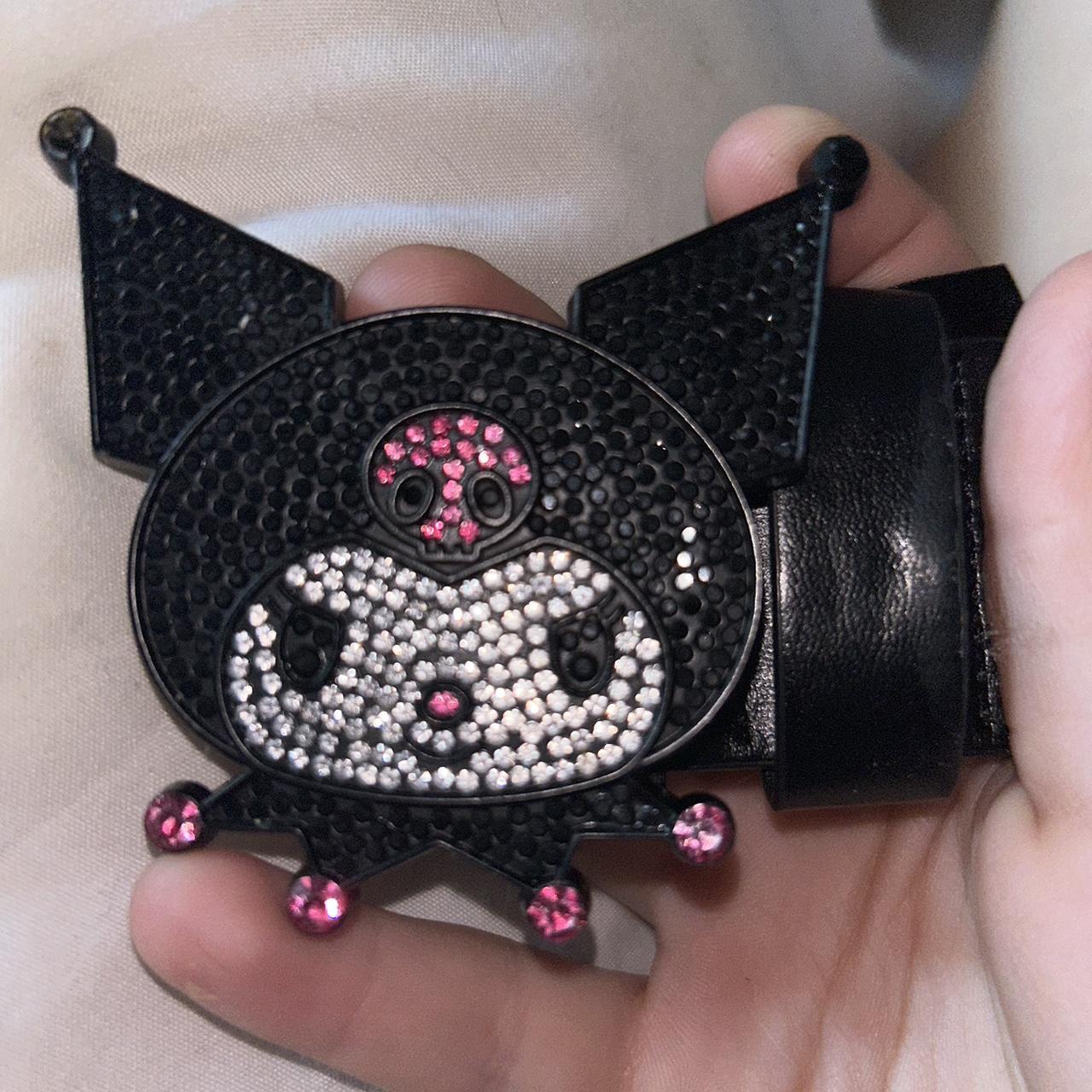 xs kuromi belt #kuromi #hellokitty #y2k #black #belt - Depop