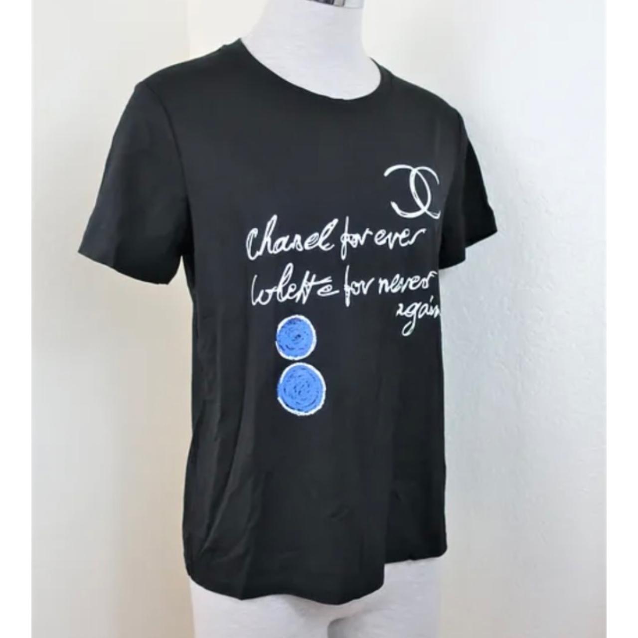 CHANEL スポーツTシャツ Chanel Sport Black CC Logo Top Knit Shirt FR40 | Tokyo Roses Vintage