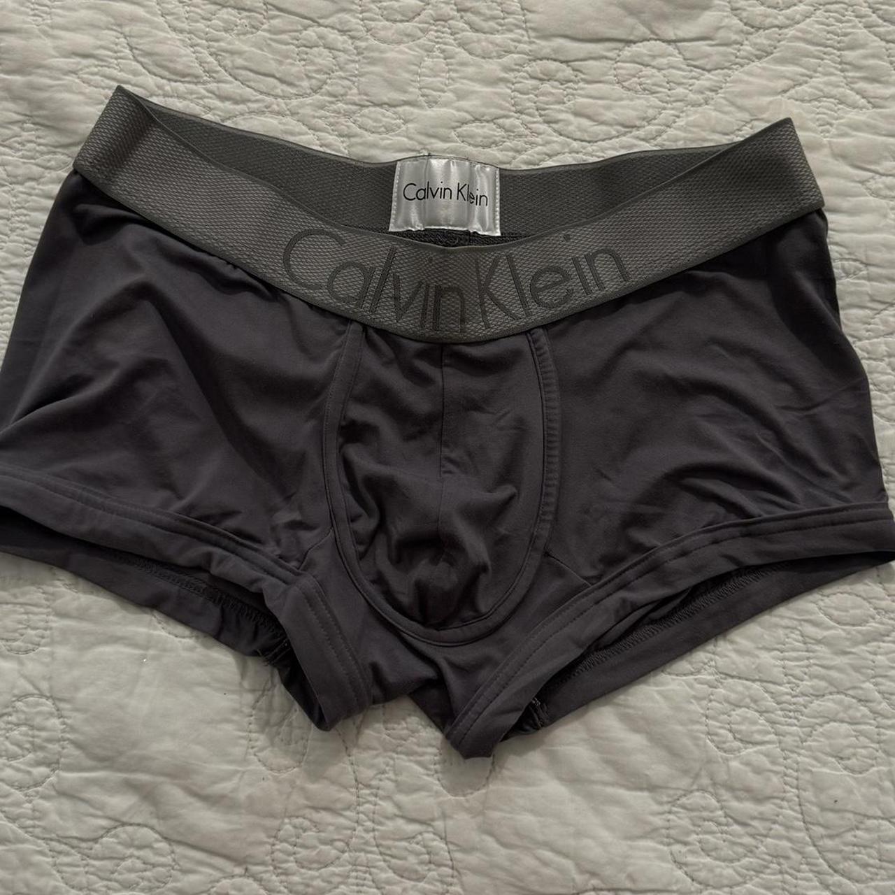 Calvin Klein pouched boxer-briefs in grey - Depop