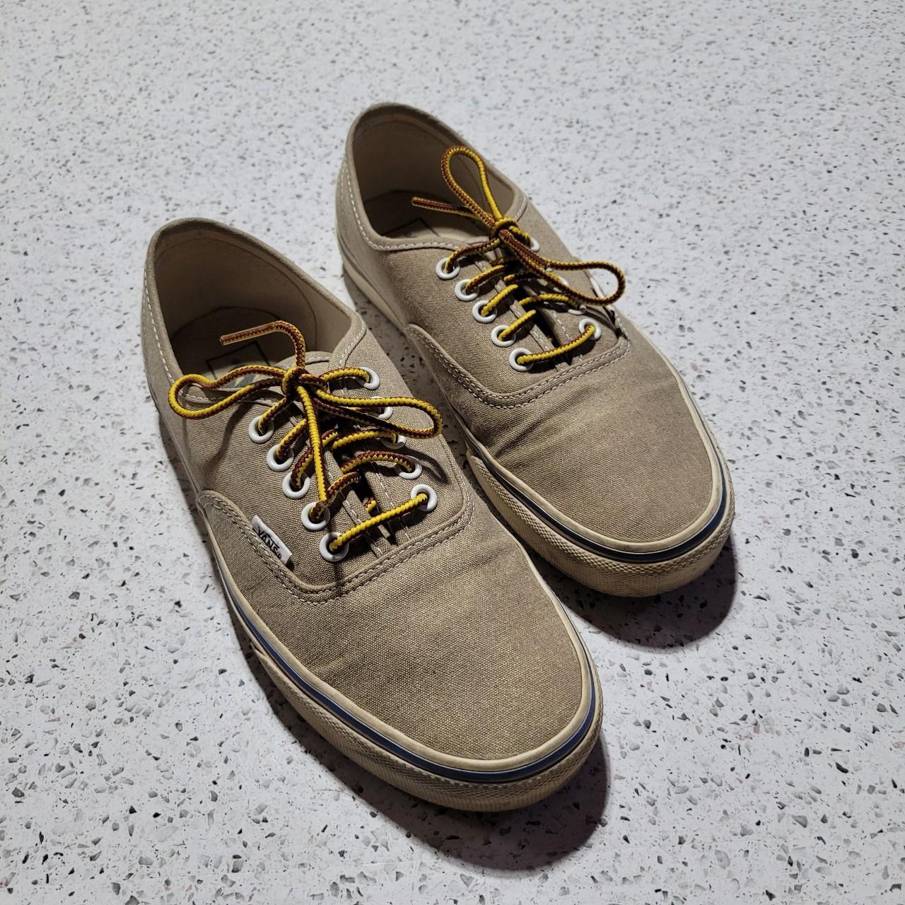 Van s Classic Tan Sneakers Low Top Vintage Style. Depop