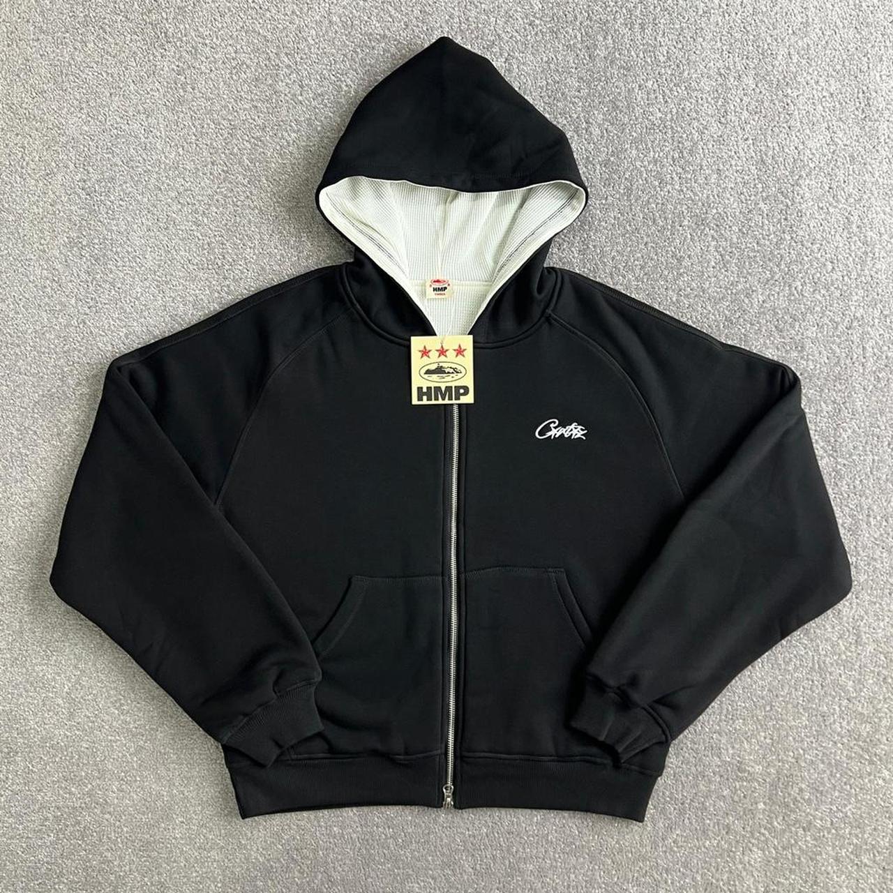 Corteiz Superior V2 Zip-Up Hoodie In Black Mens | Depop