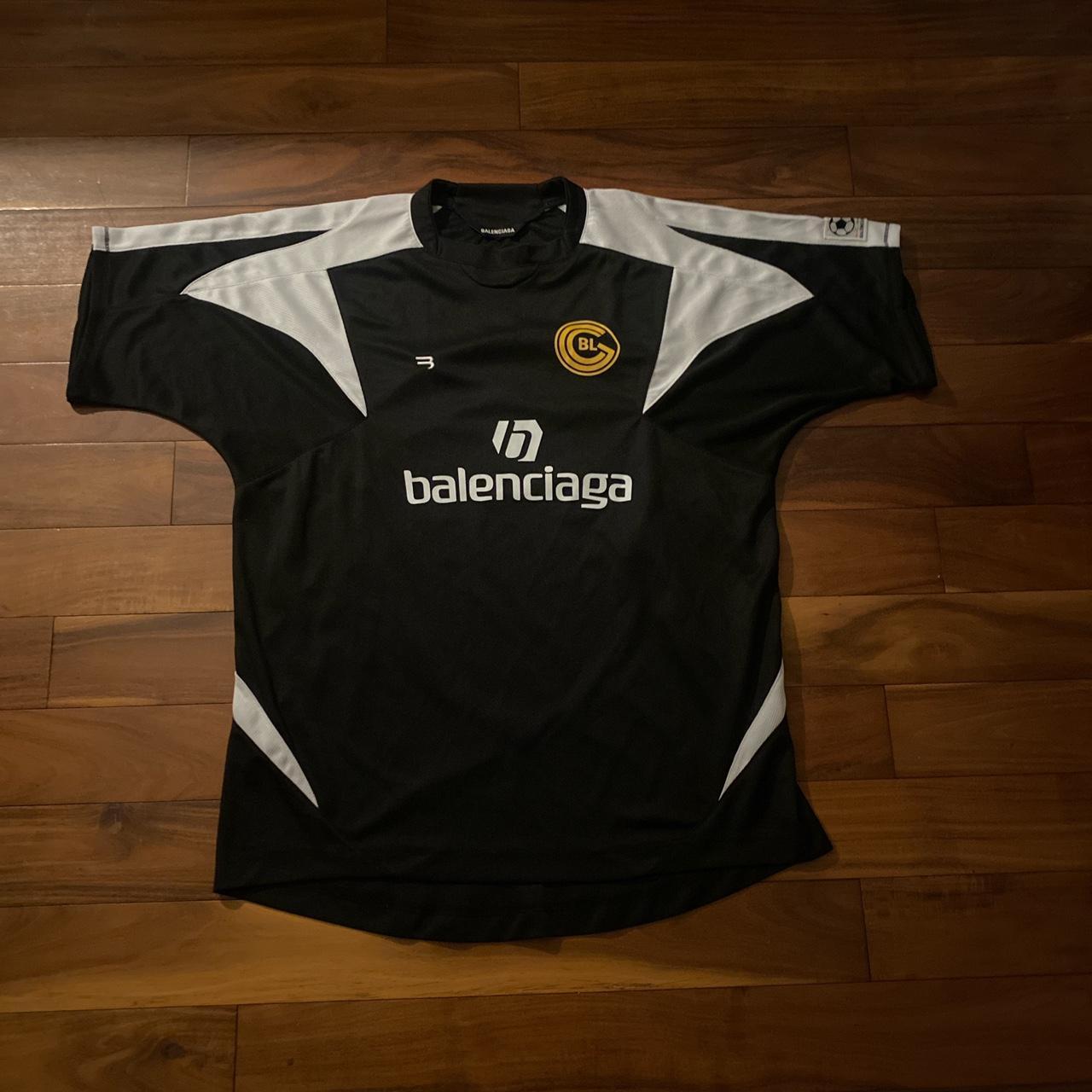 Balenciaga Soccer Jersey Oversized Worn Twice Depop