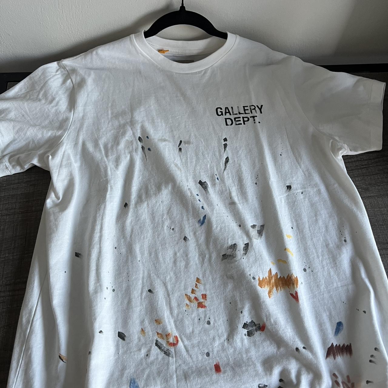 新品同様 GALLERY DEPT PAINTED L/S TEE Mサイズ Gallery Dept paint splatter tee authentic like | Depop