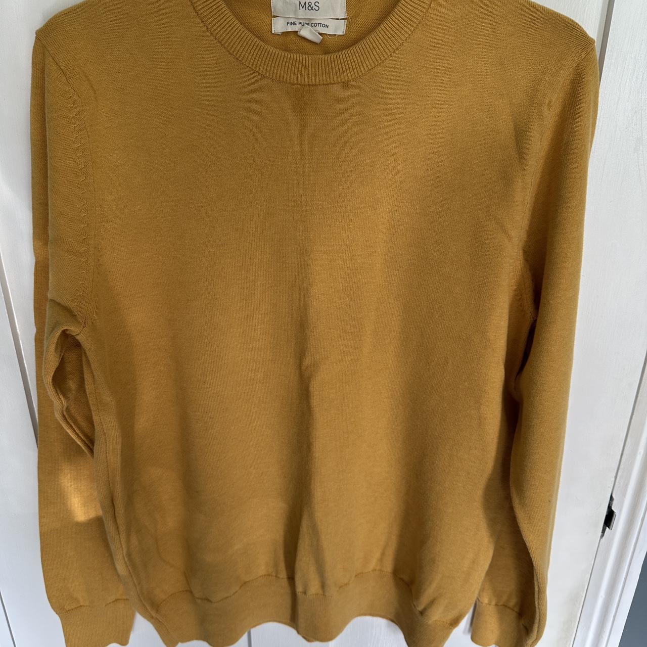 m s yellow cotton jumper size medium no visible