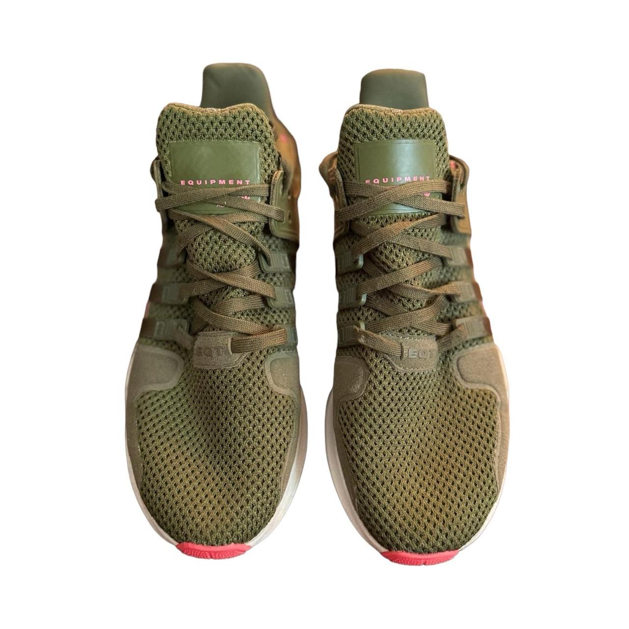 RARE Adidas EQT Support Olive Green Pink Women s