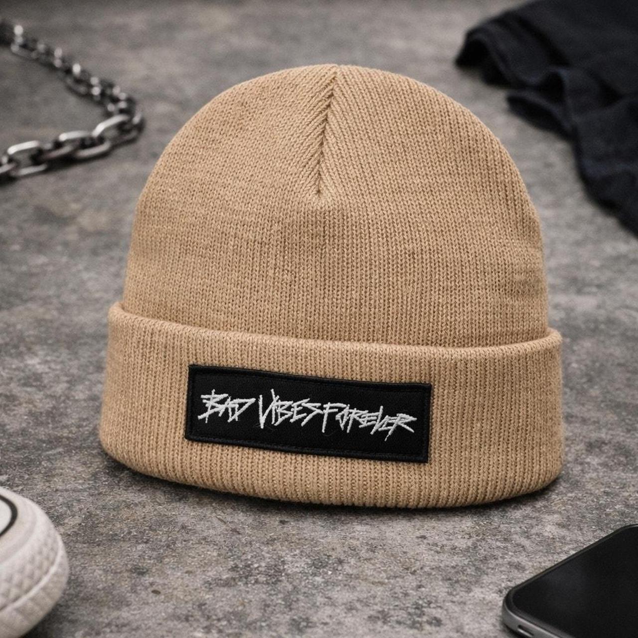 Source Unknown Men's Beanies - Cream/Black – Bad … - image 1