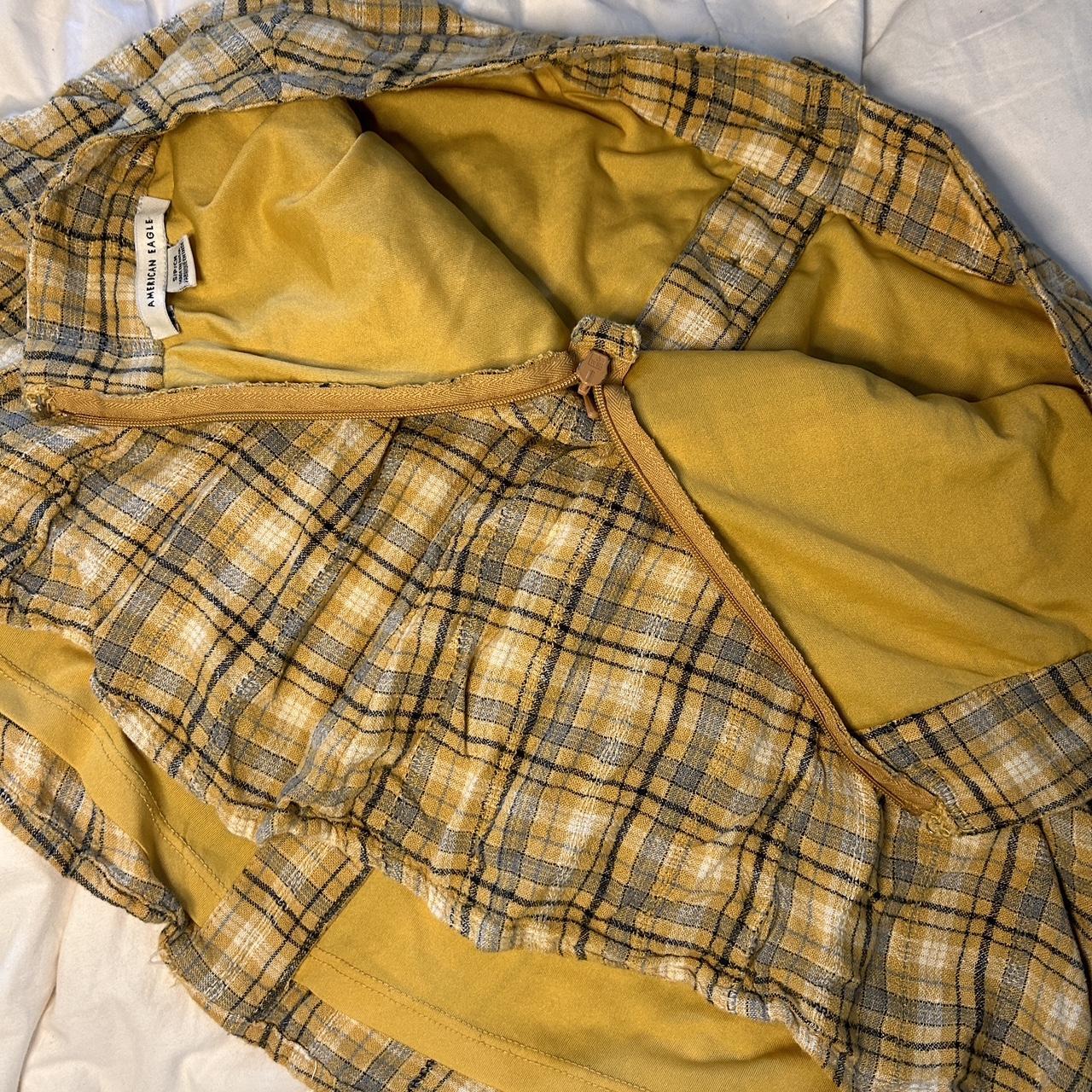 Yellow plaid American Eagle Skirt Size Small