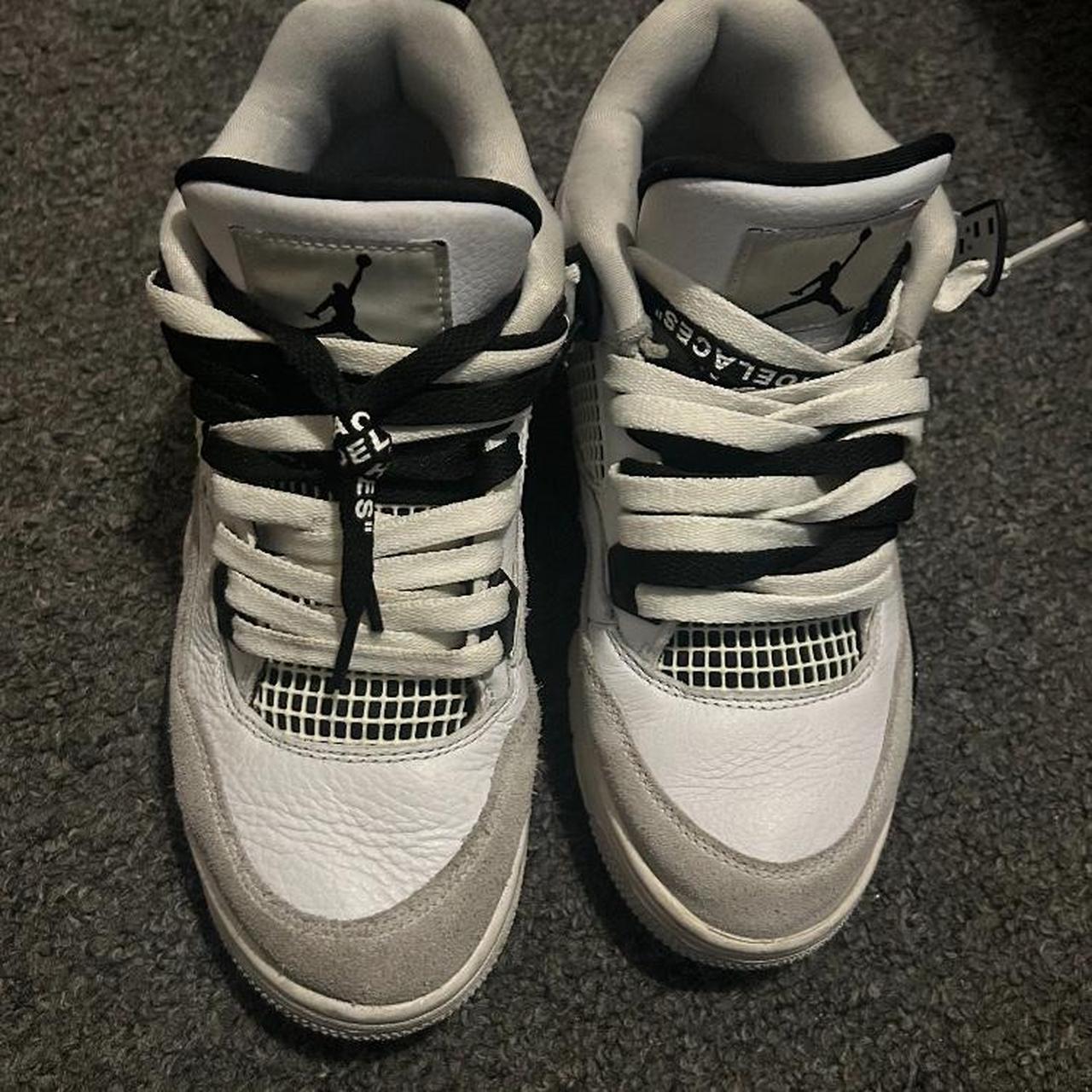 MILITARY JORDAN 4 beaters no insoles text for... Depop