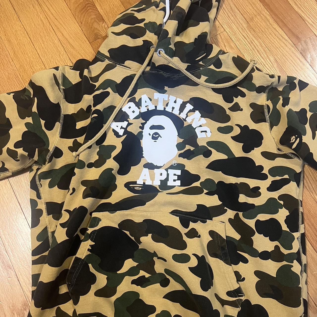 Bape 1st camo college wide pullover hoodie hotsell