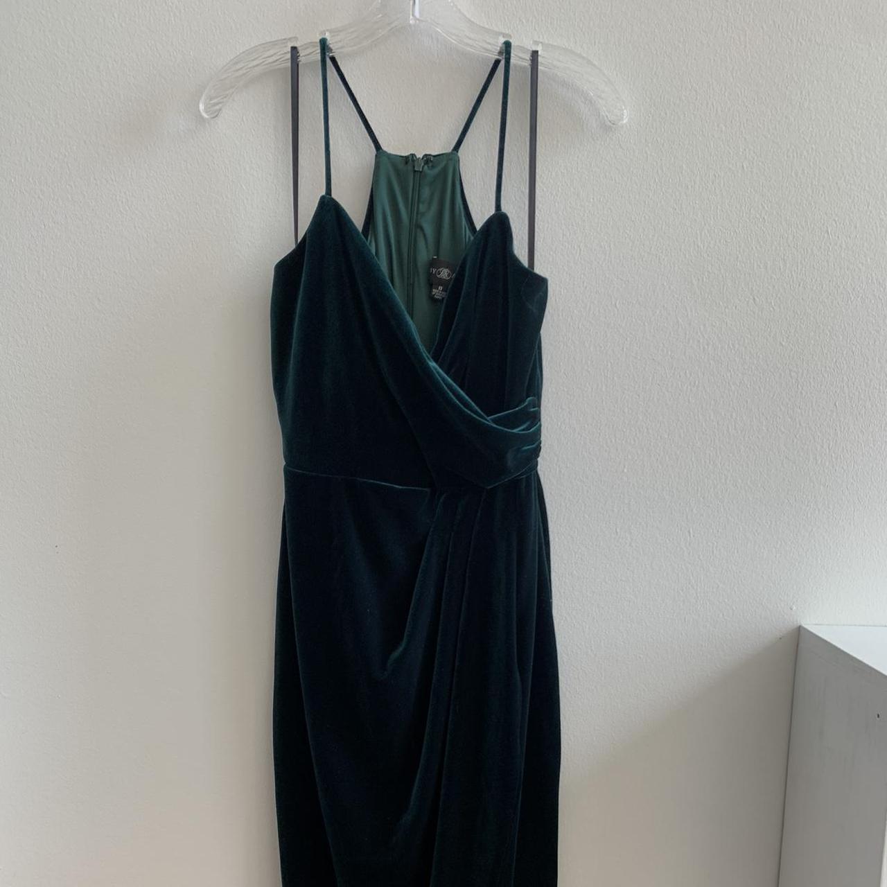 Green velvet dress