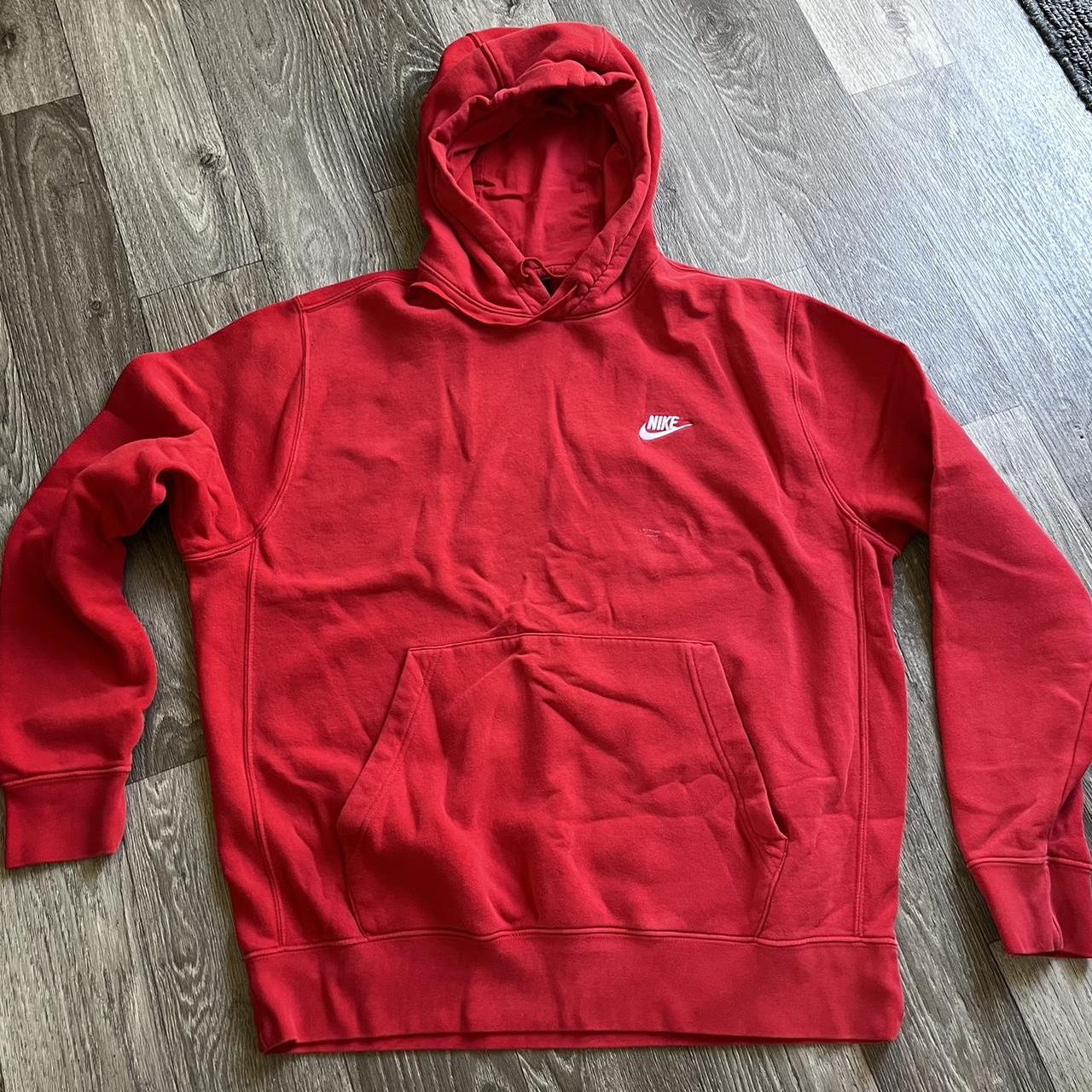 mens nike hoodies red