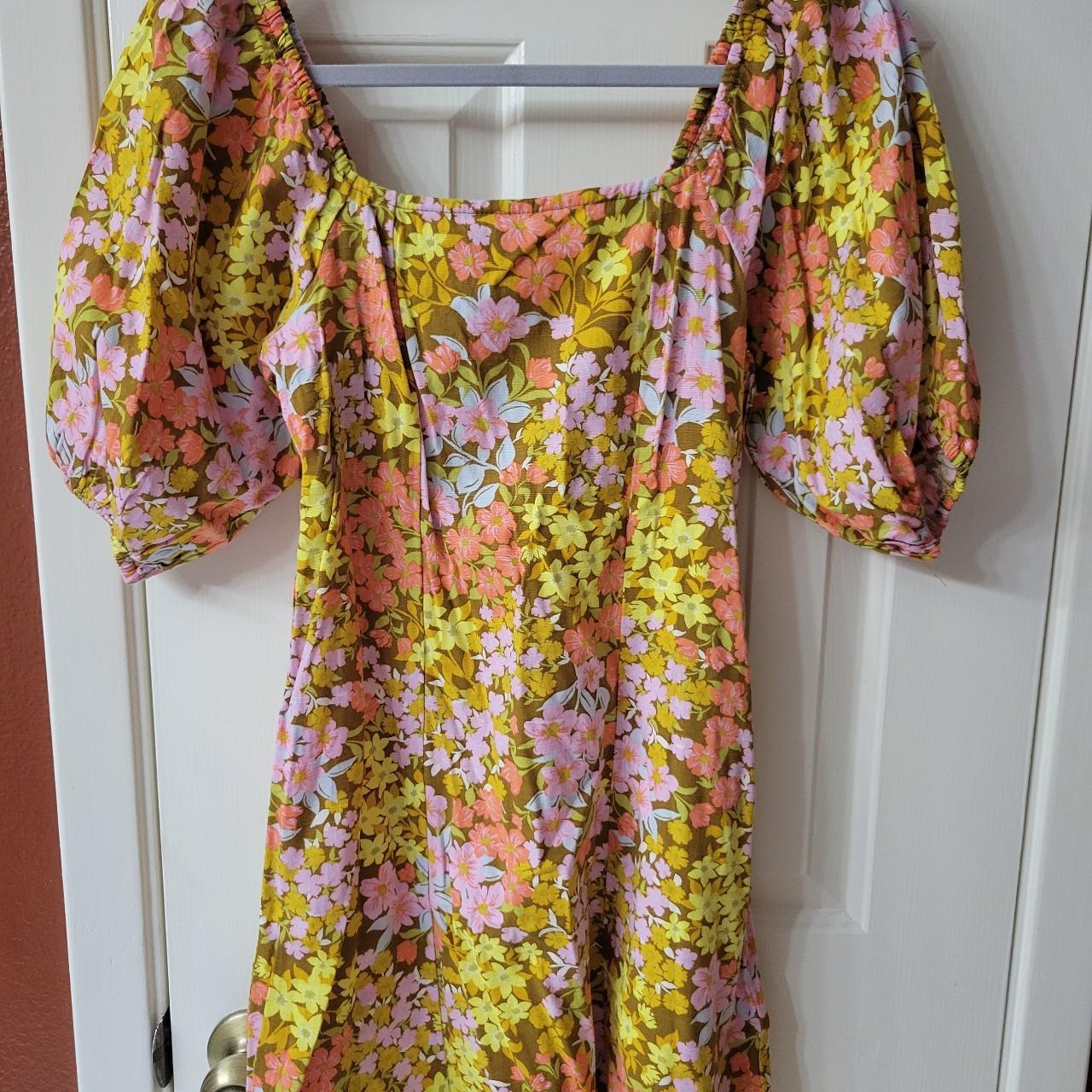 Billa Bong floral A Line Dress size small - Depop