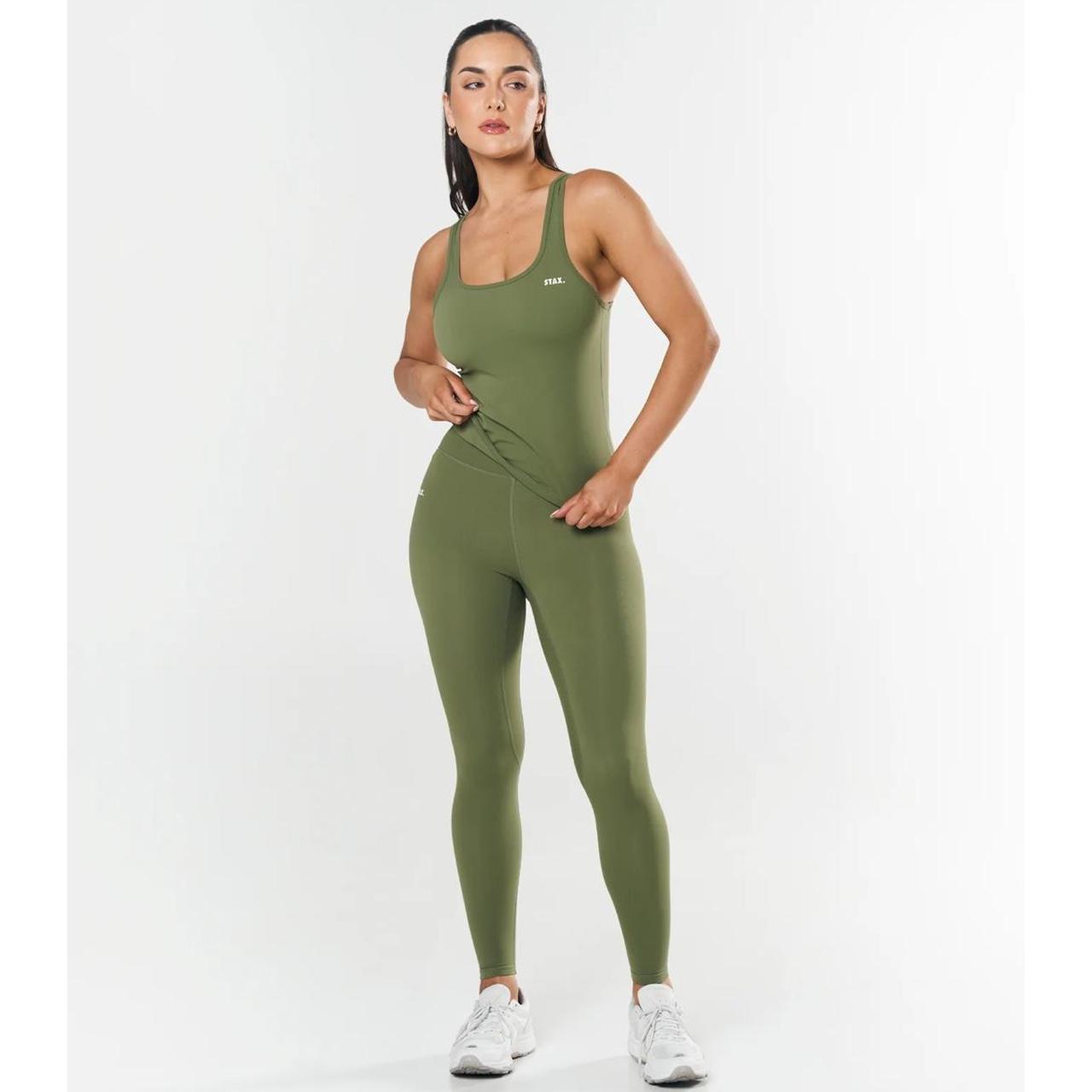 Green Stax Activewear Top -worn few times, great... - Depop