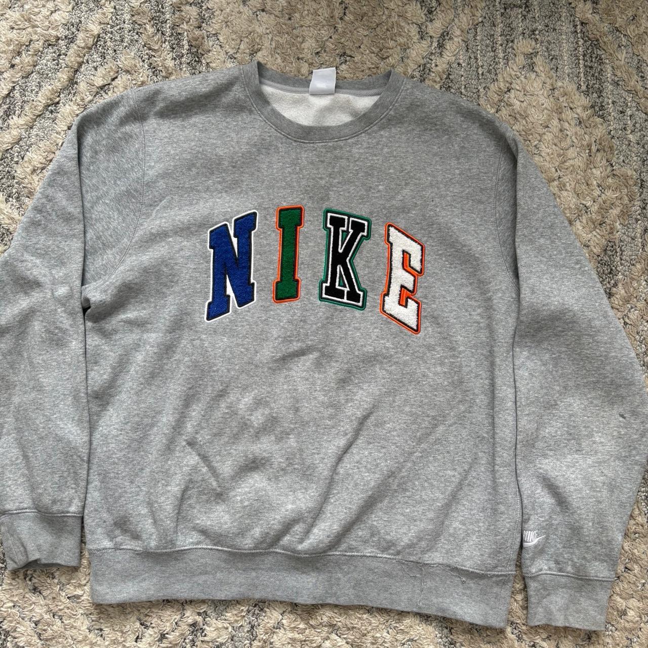 nike vintage sweater spellout