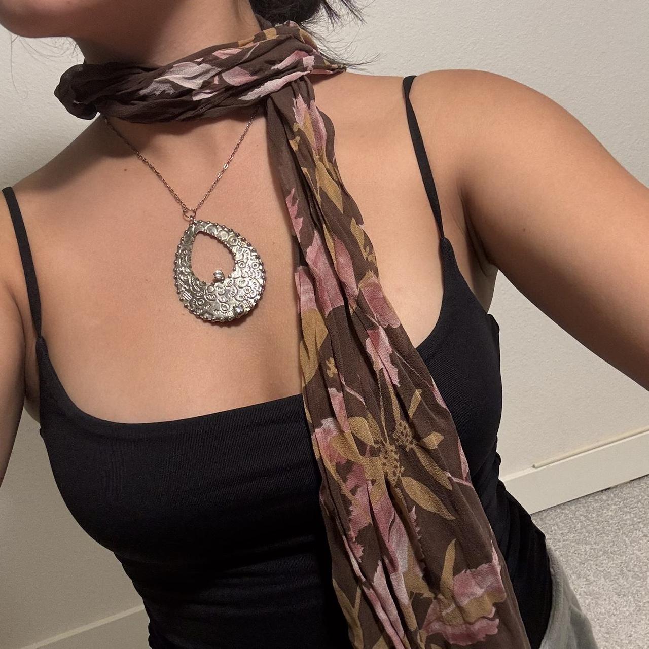 Silk scarf-vintage - Depop