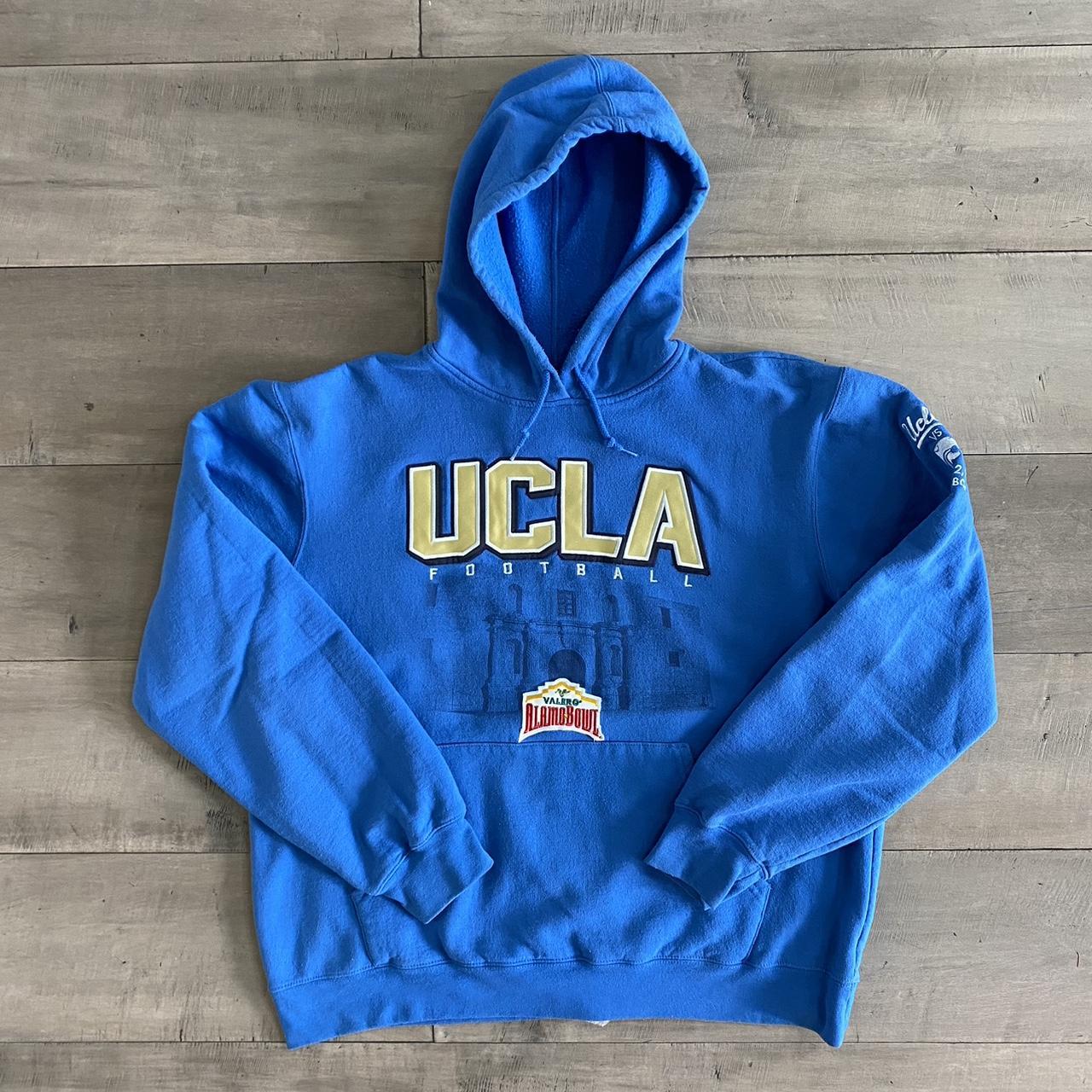 L - Blue UCLA Football 2017 Adidas Hoodie $25 - Depop