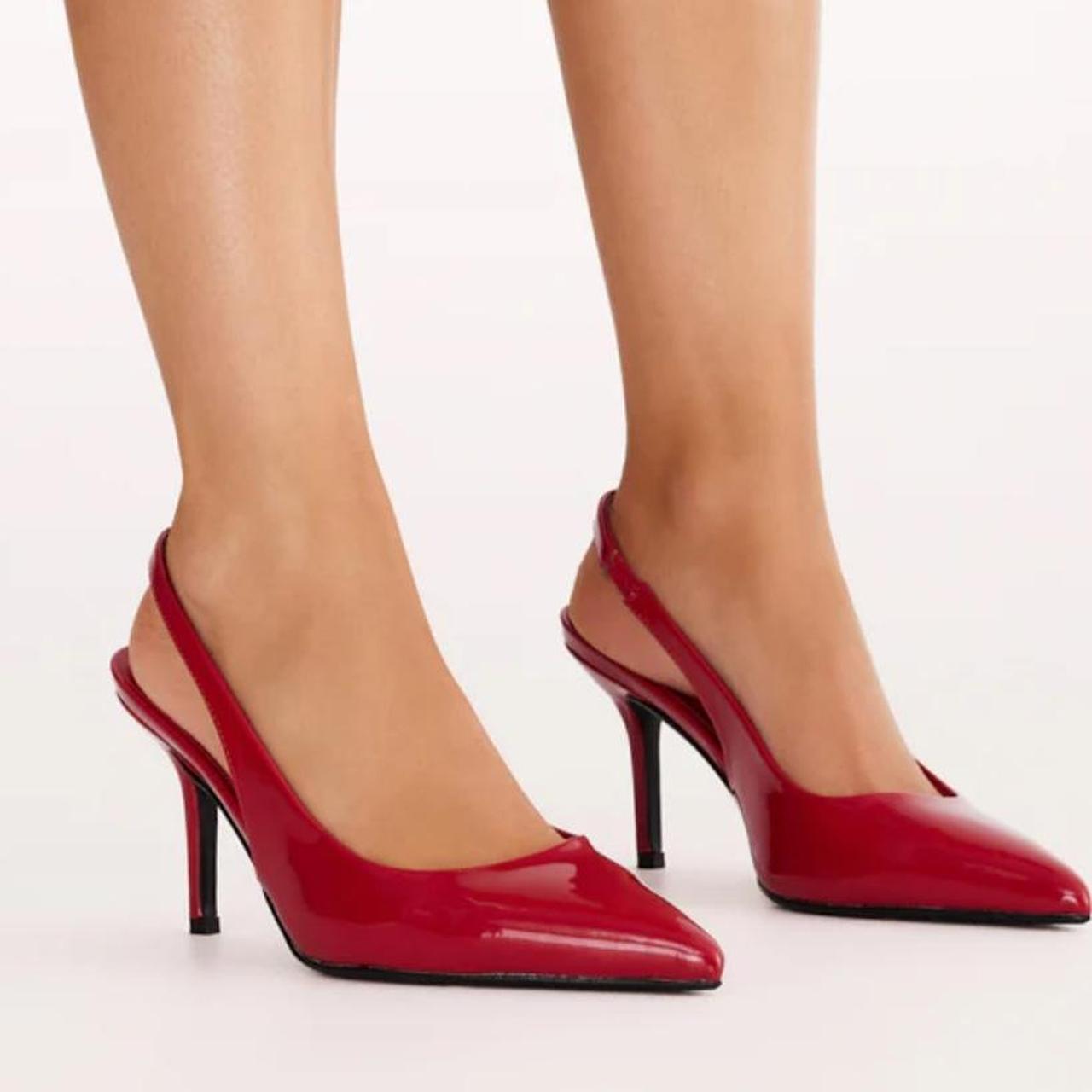 Billini Strawberry Patent Pump Worn once Excellent... - Depop