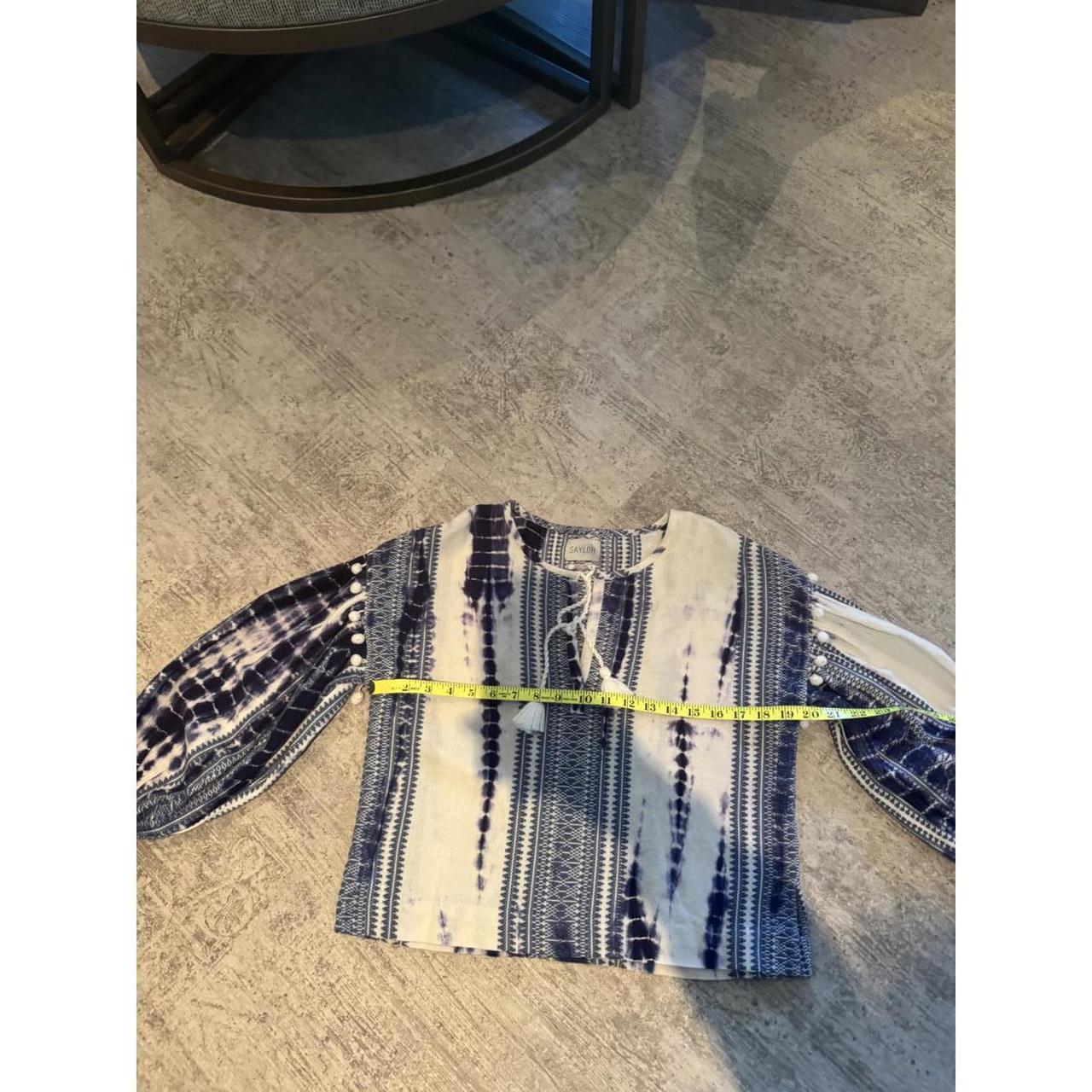 Saylor Women's Top - Blue/White - M – Saylor Wome… - image 3