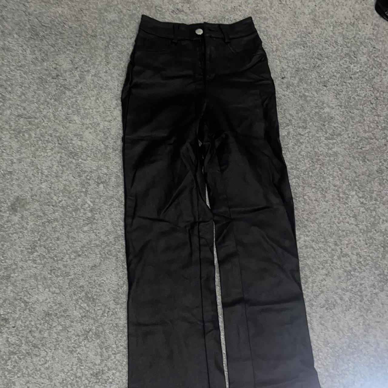 Leather pants worn once size xs - Depop