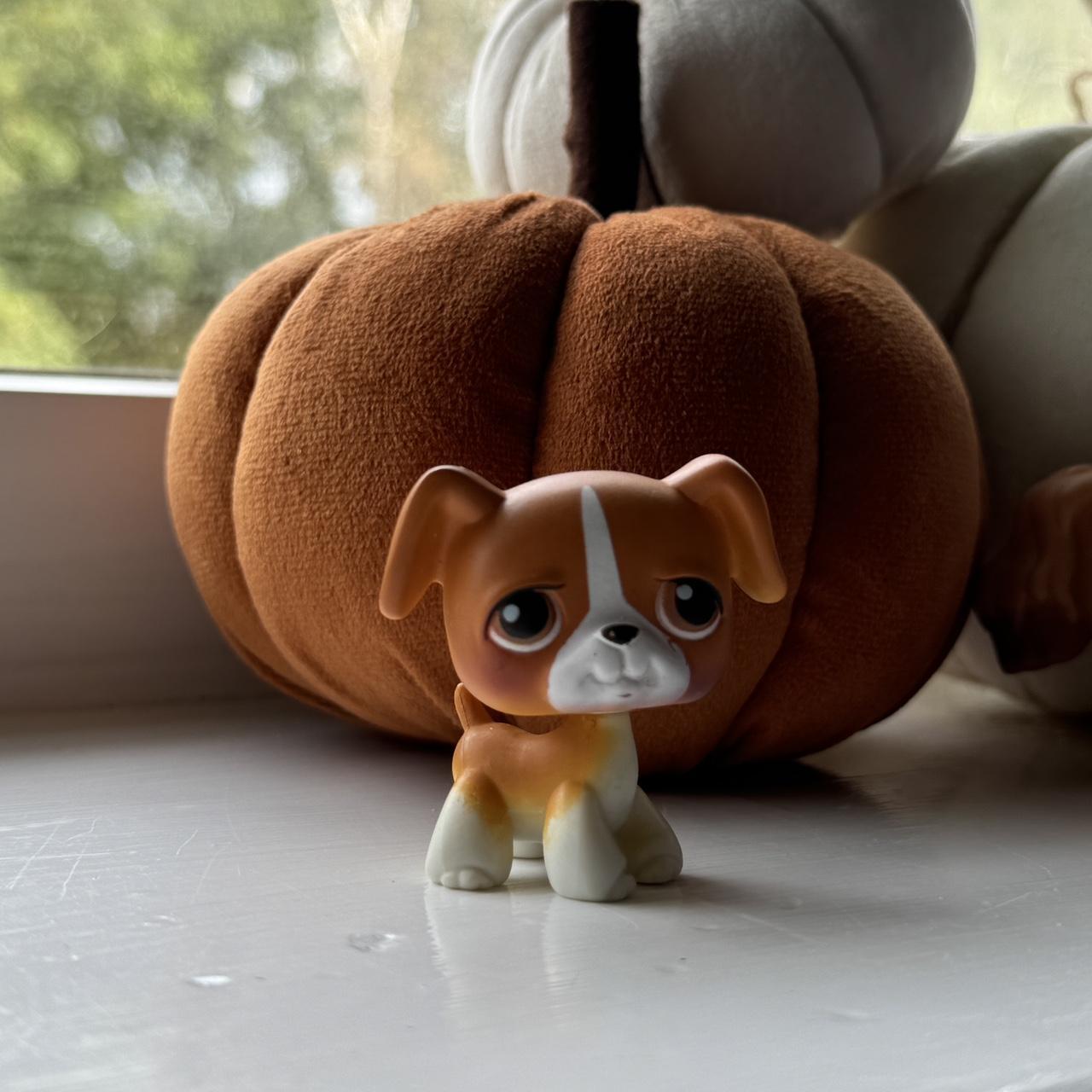 LPS Authentic Brown Boxer Dog Littlest pet shop