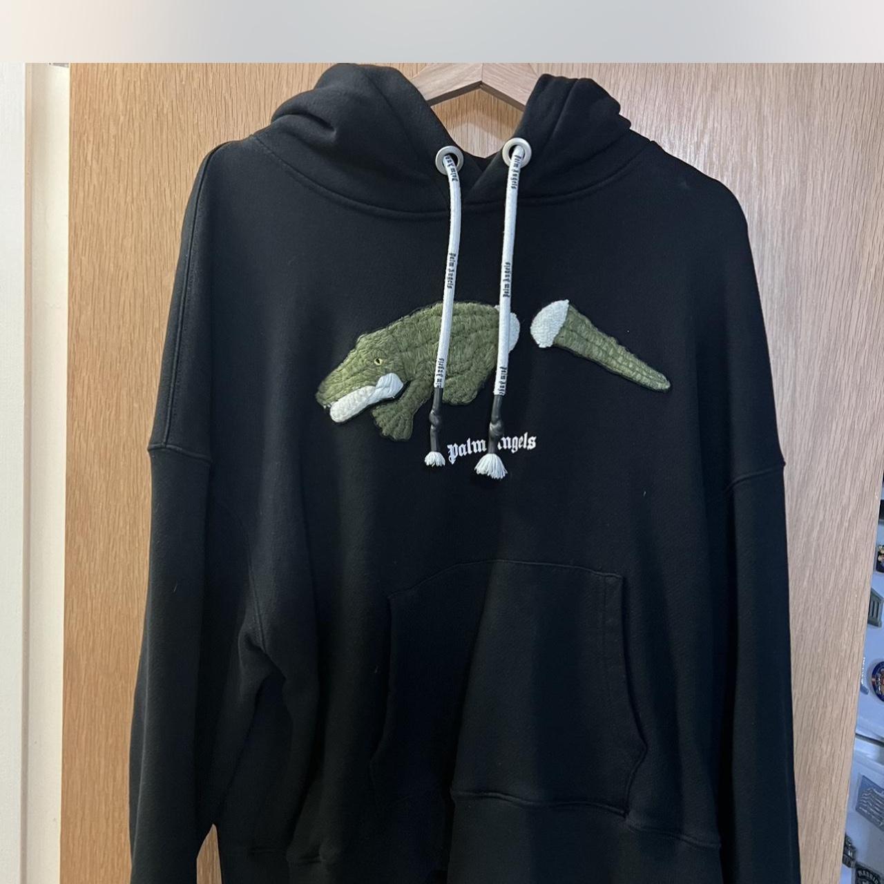 Palm Angels Black Broken Crocodile Hoodie. In | Depop