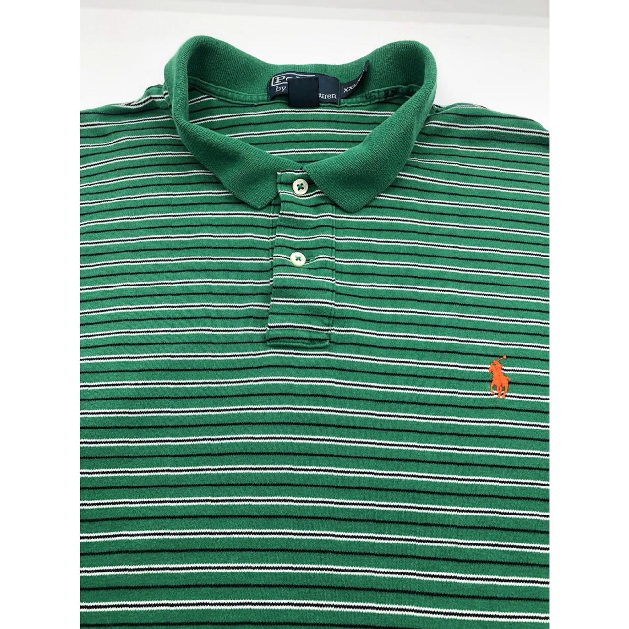 Vintage Men's Polo shirt - Green/Orange - XXL – V… - image 4