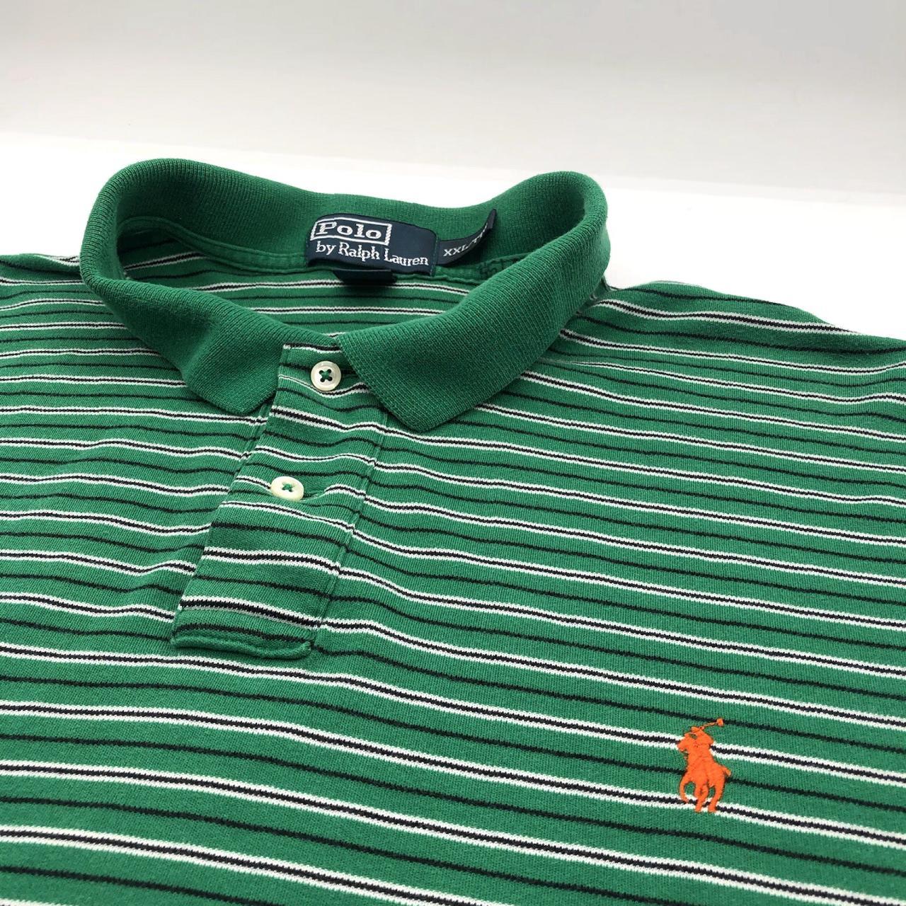 Vintage Men's Polo shirt - Green/Orange - XXL – V… - image 5