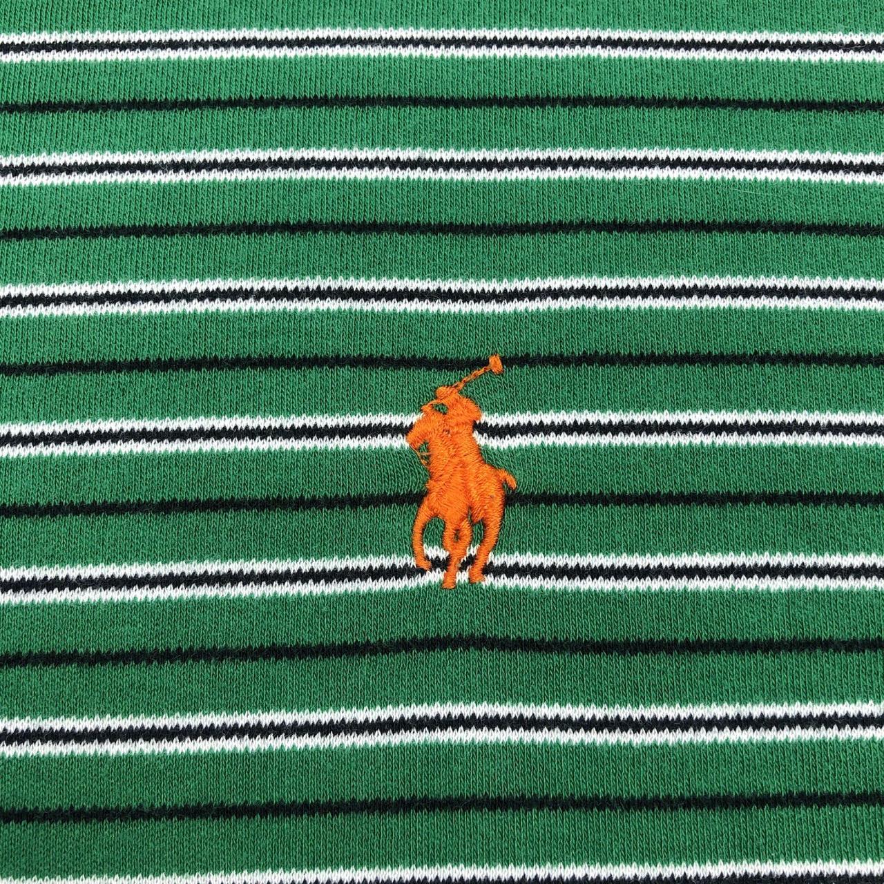 Vintage Men's Polo shirt - Green/Orange - XXL – V… - image 6