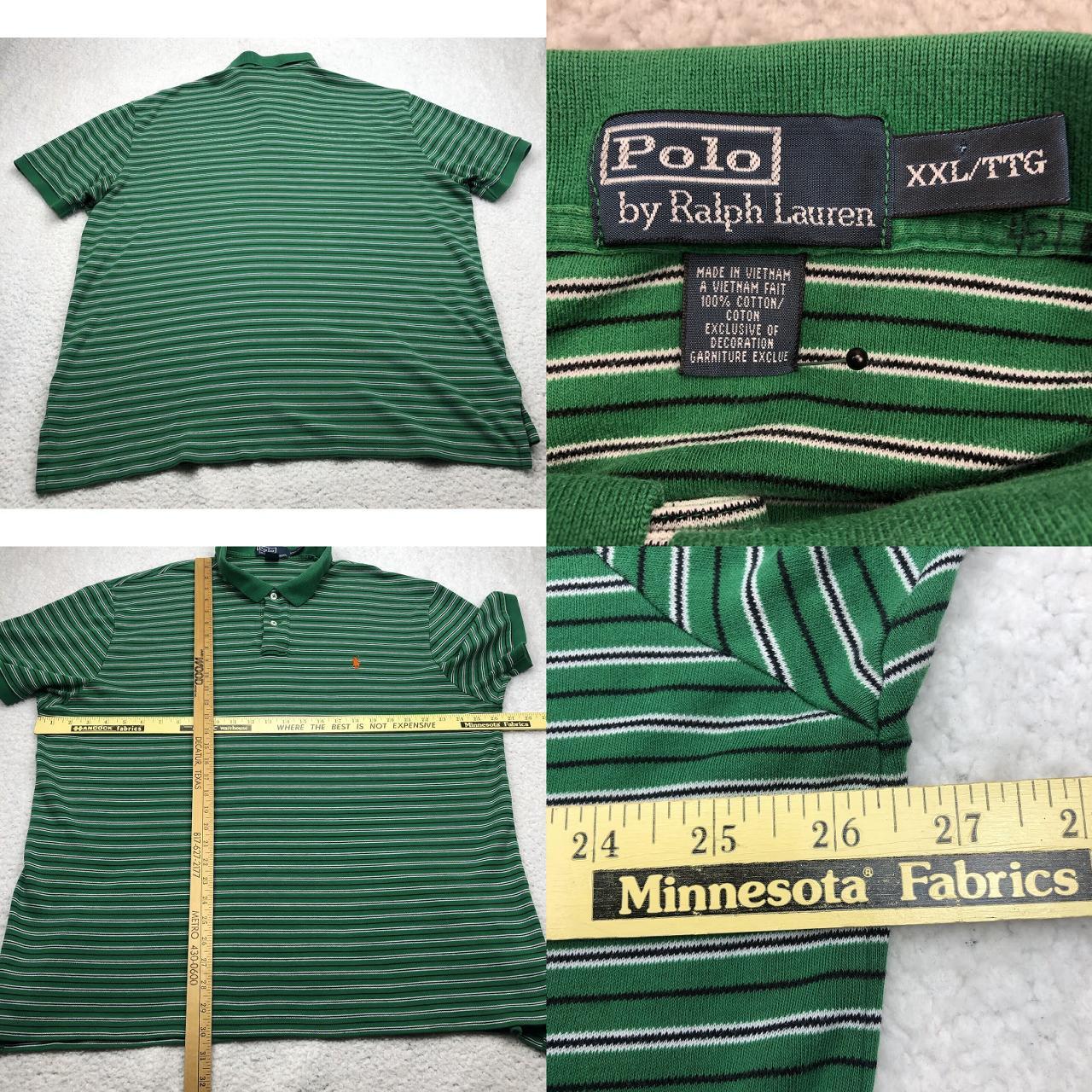 Vintage Men's Polo shirt - Green/Orange - XXL – V… - image 8