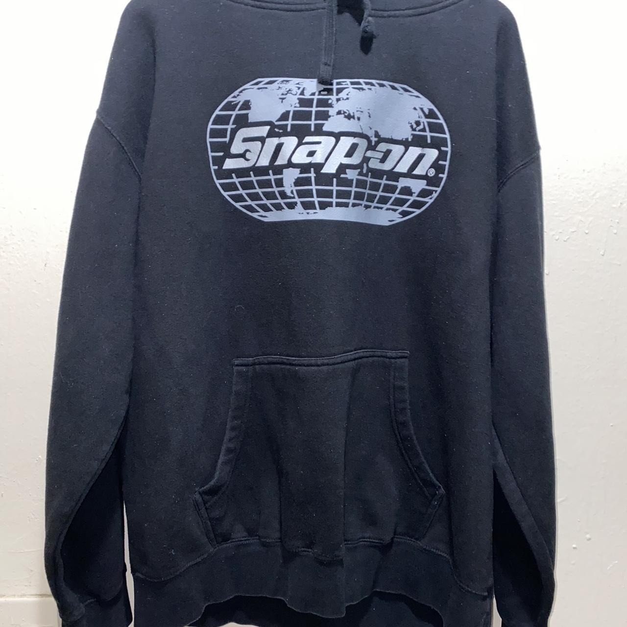 Snap on sale on sweatshirt