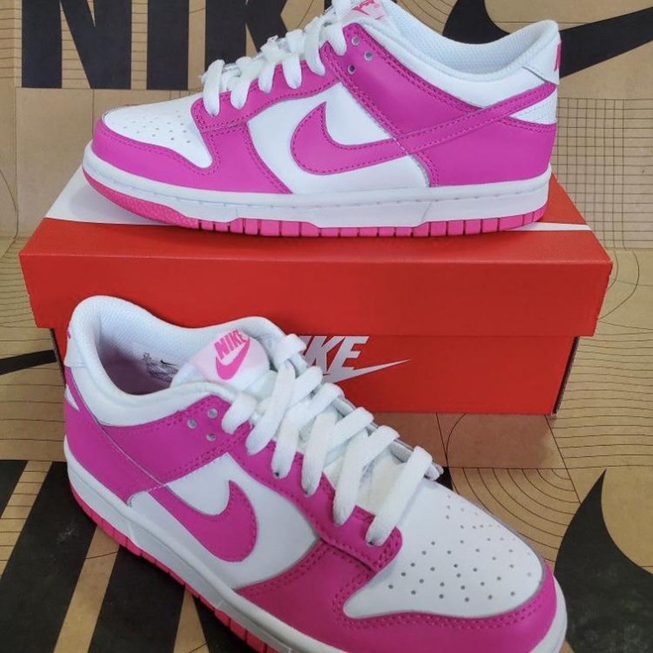 Nike Dunk Low GS Laser Fuchsia DM before purchasing... - Depop