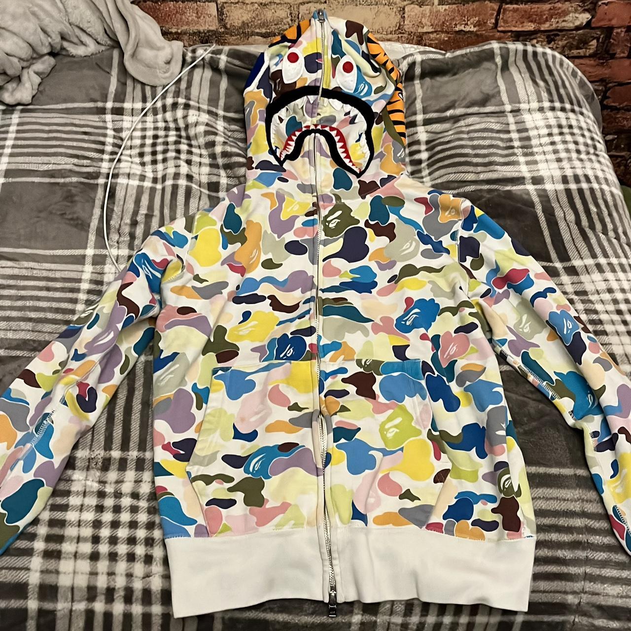 Bape rainbow hoodie hotsell