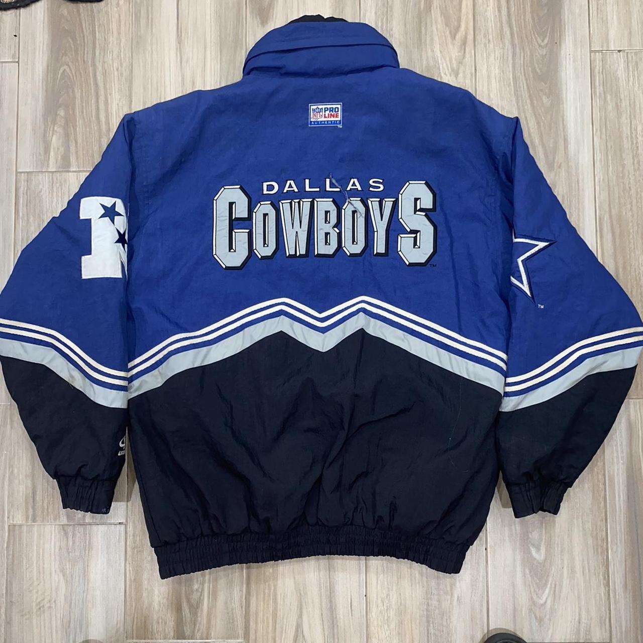 1990s Dallas Cowboys logo athletic jacket no zipper | Depop