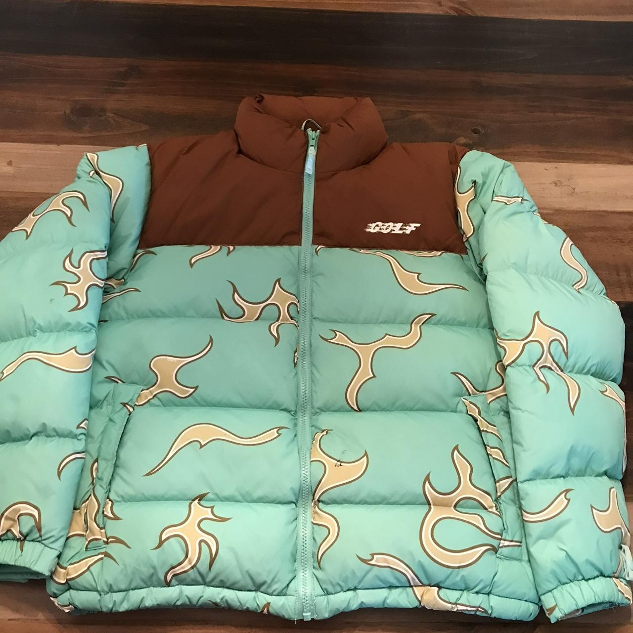 golf wang flame puffer jacket