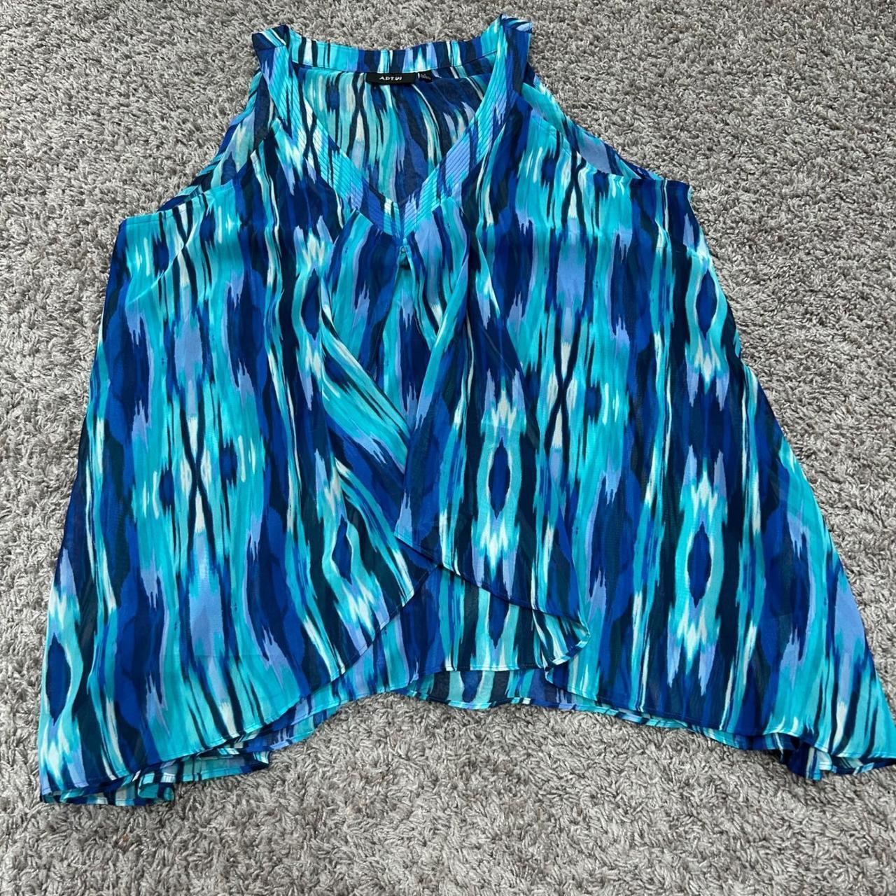 Apt. 9 Women's Blouse - Blue/Multi - L – Apt. 9 W… - image 1