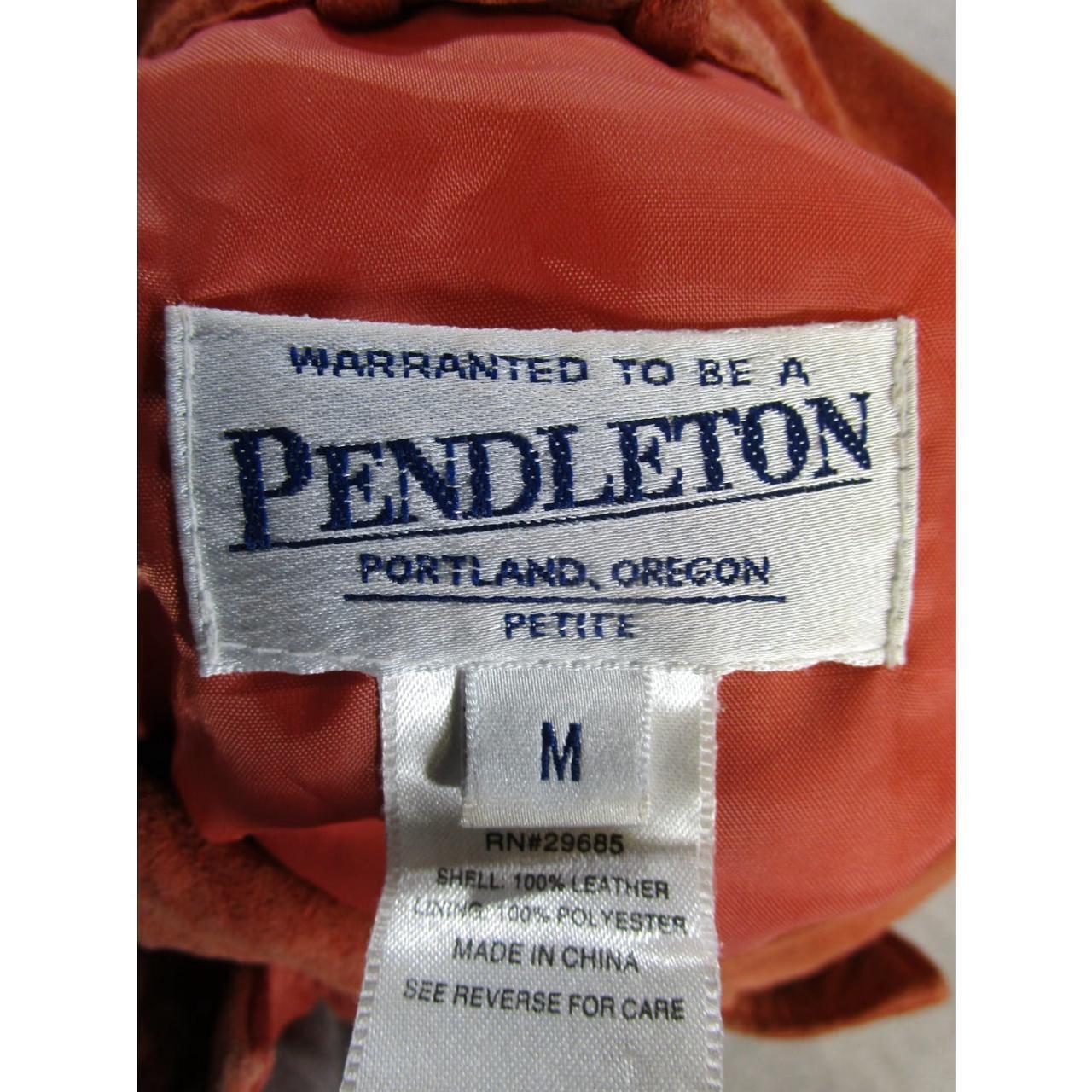 Women's Leather Jacket - Orange - M – Pendleton J… - image 3