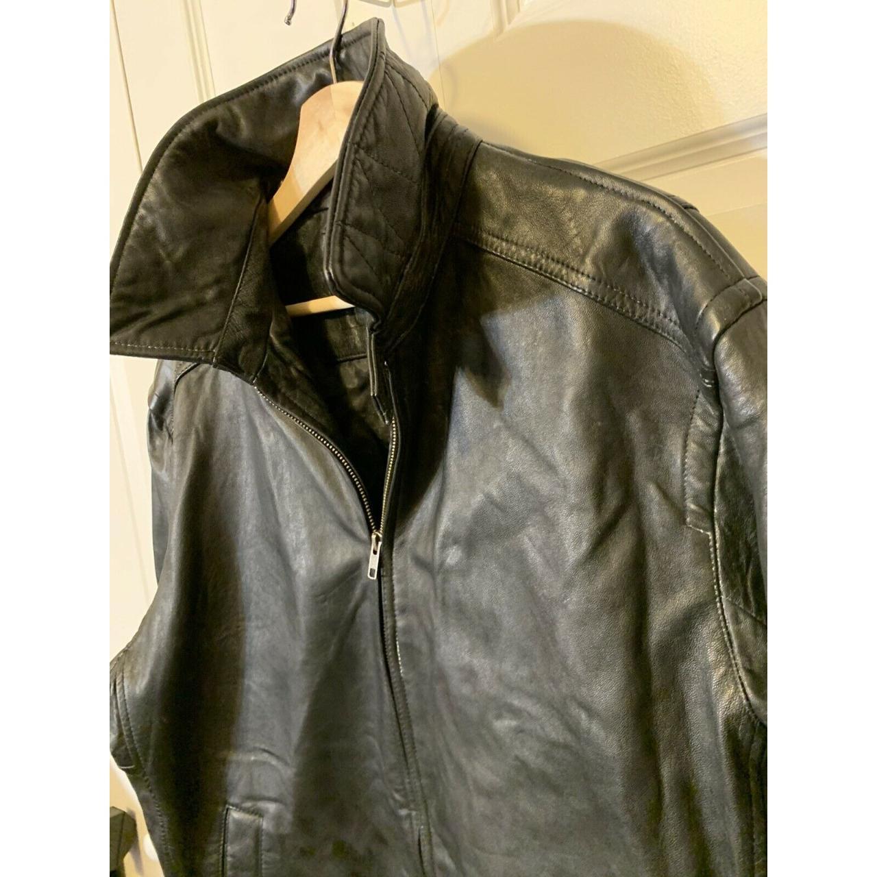 Roundtree & Yorke Lamb Skin Leather Jacket Mens Sz L... - Depop