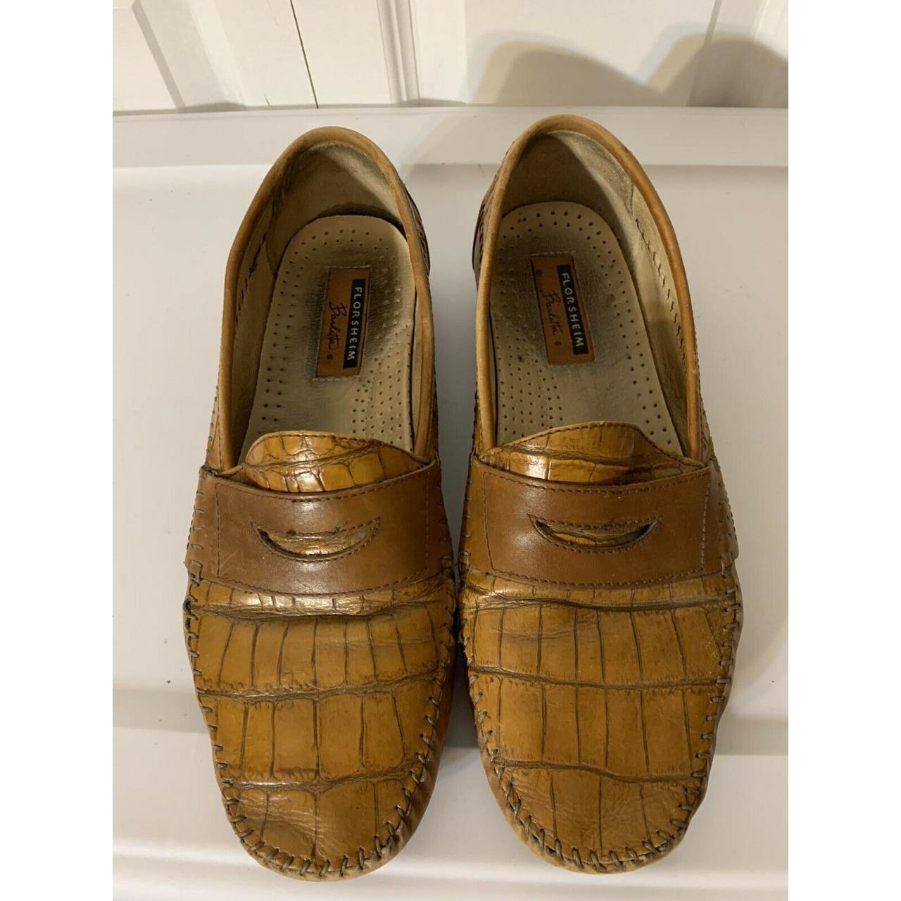 FLORSHEIM BARLETTA, MEN'S SZ 10 EEE BROWN WOVEN... - Depop