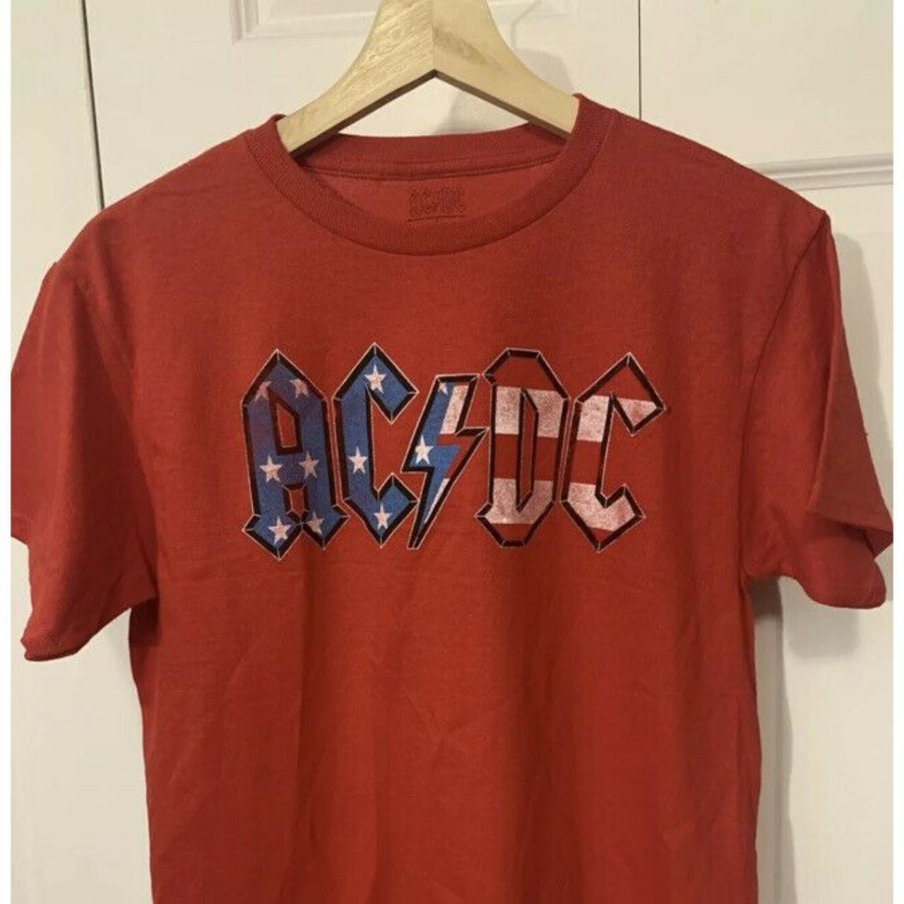 AC/DC Red White And Blue Men T-SHIRT ADULT SIZE L... - Depop