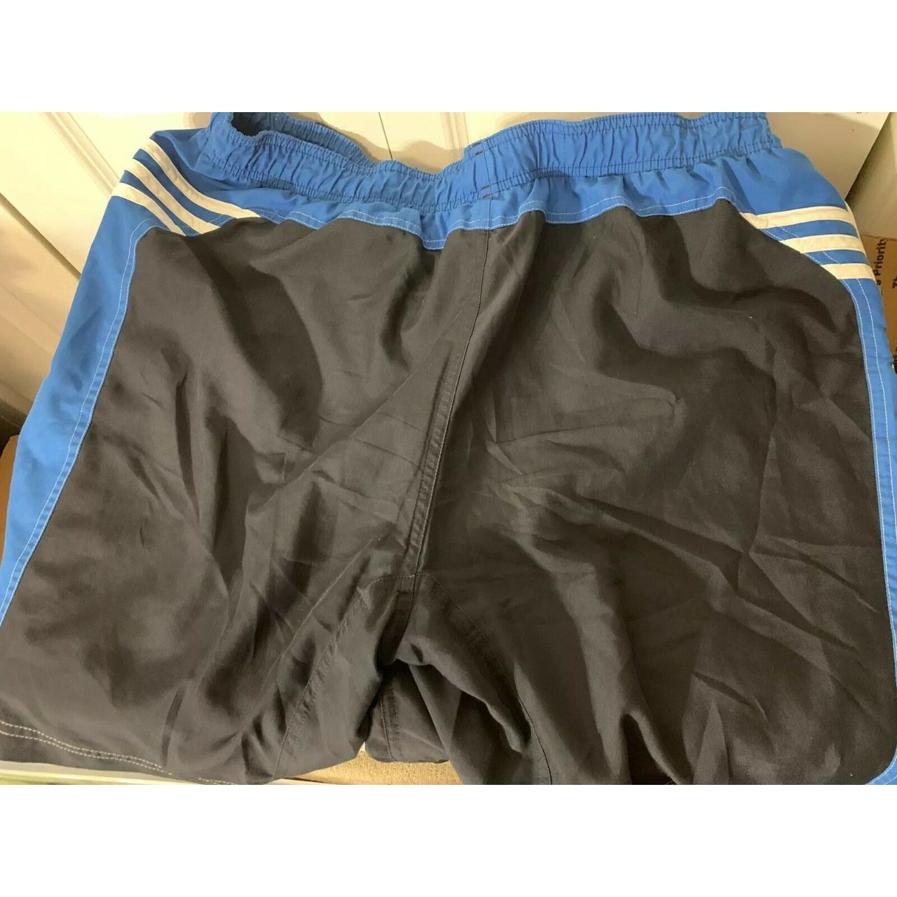 Vintage 90s Adidas 3 Stripes Men’s Sz XL Blue Swim... Depop