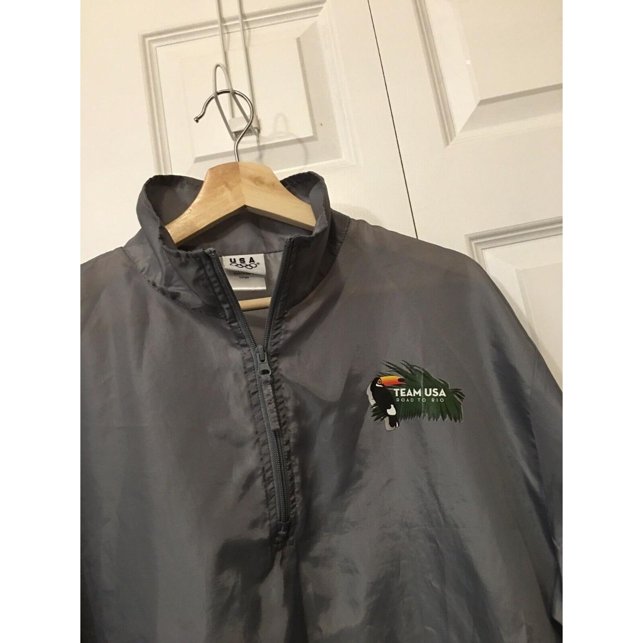 Preloved Men's Windbreaker Jacket - Grey - L – Ol… - image 6