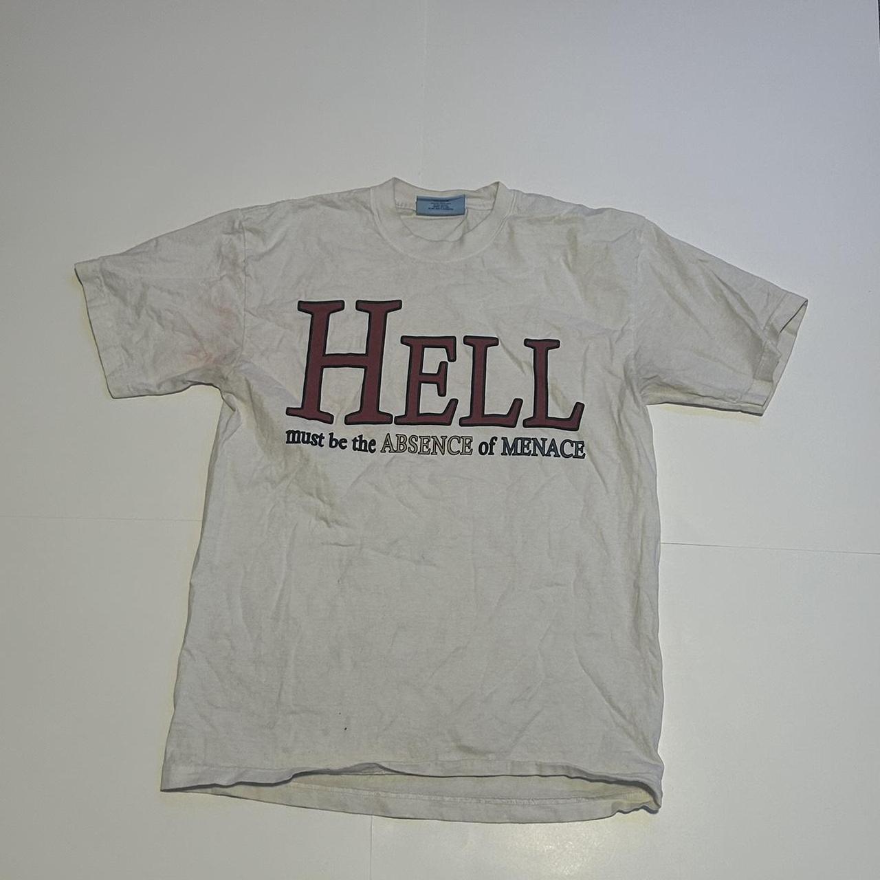 absent x menace los angeles hell tee shirt medium - Depop